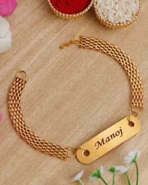Customized Rudraksh Bracelet Name Rakhi