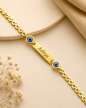 Customized Evil Eye Bracelet Name Rakhi
